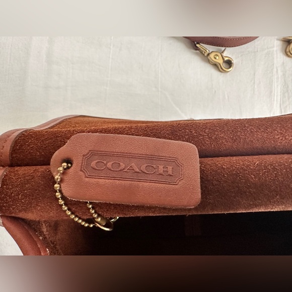 Coach Willis British Tan Leather Turnlock Flap Satchel Crossbody Bag 9927 - VTG - Picture 12 of 13